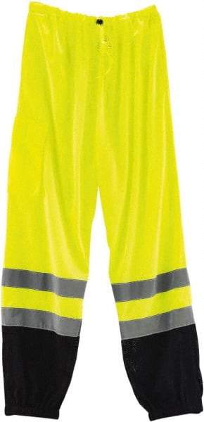 Ergodyne - Size 2X/3XL Polyester High-Visibility Pants - Drawstring Closure, 1 Pocket, 46" to 52" Waist, 32.75" Inseam, Lime, Hazardous Protection 0 - Industrial Tool & Supply