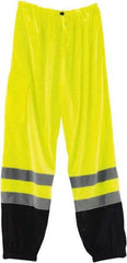 Ergodyne - Size 2X/3XL Polyester High-Visibility Pants - Drawstring Closure, 1 Pocket, 46" to 52" Waist, 32.75" Inseam, Lime, Hazardous Protection 0 - Industrial Tool & Supply