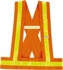 Ergodyne - Size M/L High Visibility Orange Solid Breakaway Vest - ANSI 107, Hook & Loop Closure, 1 Pocket, Polyester - Industrial Tool & Supply