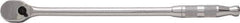 Proto - 3/8" Drive Pear Head Ratchet - Full Polish Chrome Finish, 13" OAL, 90 Gear Teeth, Long Arm Handle, Reversible Head - Industrial Tool & Supply