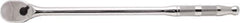 Proto - 1/4" Drive Pear Head Ratchet - Full Polish Chrome Finish, 9" OAL, 90 Gear Teeth, Long Handle, Reversible Head - Industrial Tool & Supply