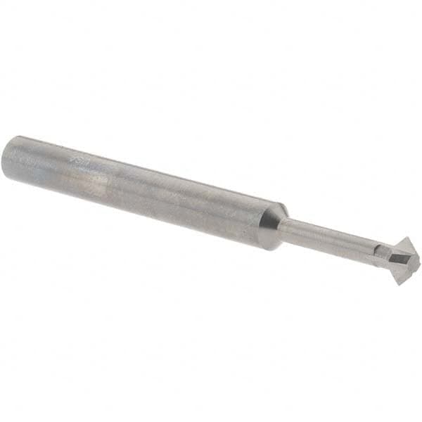 Accupro - 3/16° 3/16" Cut Diam, 0.093" Cut Width, 3/16" Shank, Solid Carbide Double-Angle Cutter - Industrial Tool & Supply