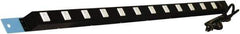 Proline - Workbench & Workstation Power Bar - 2" Deep, Use with 72" Proline Bench - Industrial Tool & Supply