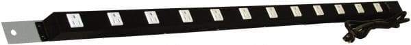 Proline - Workbench & Workstation Power Bar - 2" Deep, Use with 60" Proline Bench - Industrial Tool & Supply