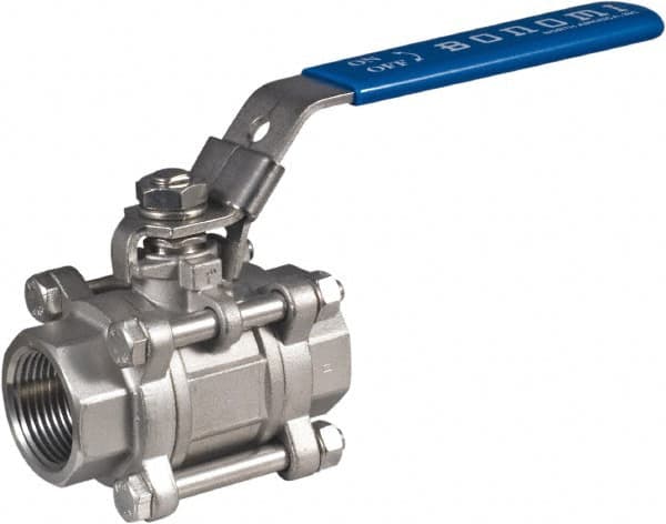 BONOMI - 1" Pipe, Full Port, Stainless Steel Ball Valve - Exact Industrial Supply