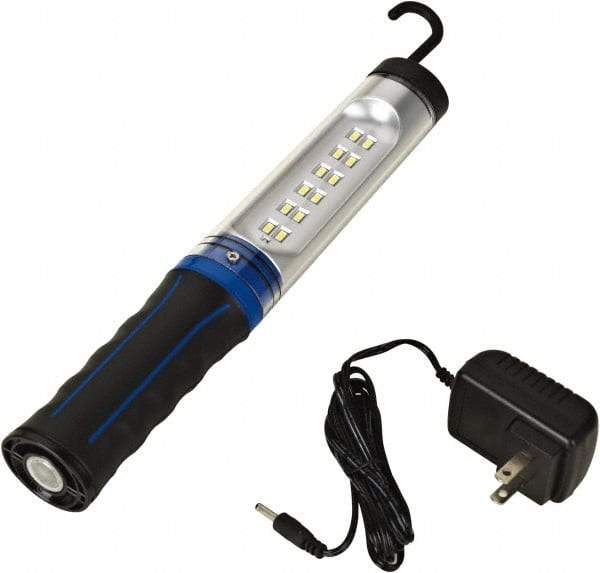 Value Collection - 12 VDC, 3 Watt, Cordless, LED Portable Handheld Work Light - 1 Head, 350 Lumens, ABS & Polycarbonate, 11-1/2" Long x 1-1/4" Wide x 1-5/8" High - Industrial Tool & Supply
