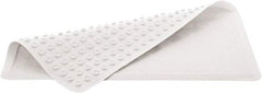 Rubbermaid - 22-1/2" Long x 14" Wide, Rubber Plumbed Wash Station Bath Tub Mat - White Matting - Industrial Tool & Supply