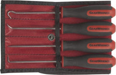 GearWrench - 4 Piece Hook & Pick Set - Dual Composite - Industrial Tool & Supply