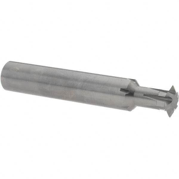 Accupro - 1/2° 1/2" Cut Diam, 0.109" Cut Width, 1/2" Shank, Solid Carbide Double-Angle Cutter - Industrial Tool & Supply