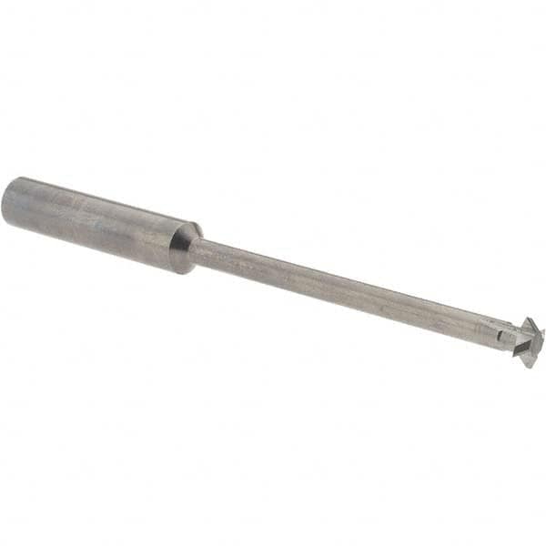 Accupro - 1/4° 1/4" Cut Diam, 0.072" Cut Width, 1/4" Shank, Solid Carbide Double-Angle Cutter - Industrial Tool & Supply