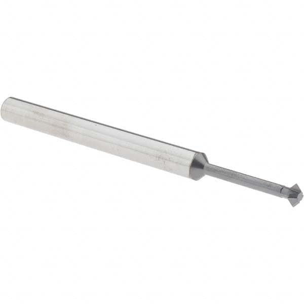 Accupro - 5/32° 5/32" Cut Diam, 0.078" Cut Width, 3/16" Shank, Solid Carbide Double-Angle Cutter - Industrial Tool & Supply