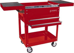 Sunex Tools - 29-1/4" Wide x 39.4" High x 20-45/64" Deep, 2 Drawer Tool Cart - 450 Lb Capacity, Steel, Red - Industrial Tool & Supply