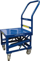 Ballymore - 400 Lb Capacity, 20" Wide x 27" Long x 42" High Mobile Cart - 1 Shelf, Steel, 2 Rigid/2 Swivel Casters - Industrial Tool & Supply