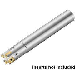 Kennametal - 1" Cut Diam, 11mm Max Depth of Cut, 1" Shank Diam, 4-1/2" OAL, Indexable Square Shoulder End Mill - LNGU110408SRGE Inserts, Cylindrical Shank, 0° Lead Angle, Through Coolant, Series Mill 4-11 - Industrial Tool & Supply