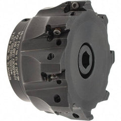 Kennametal - 8 Inserts, 3" Cut Diam, 1" Arbor Diam, 11mm Max Depth of Cut, Indexable Square-Shoulder Face Mill - 0° Lead Angle, 1-3/4" High, LNGU110408SRGE Insert Compatibility, Through Coolant, Series Mill 4-11 - Industrial Tool & Supply