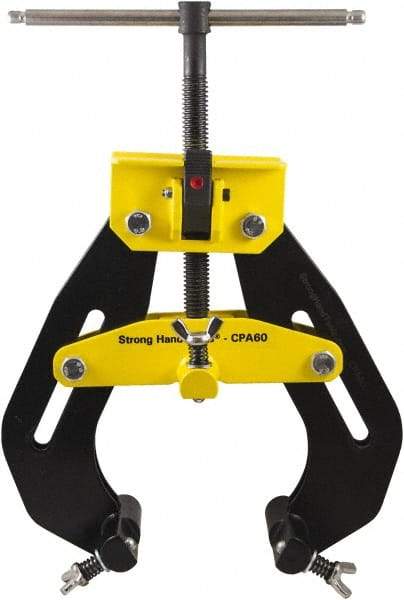 Strong Hand Tools - 17 Lb, 12" Max Opening, 12" Open Throat Depth, 4-1/2" Closed Throat Depth, Cantilever Clamp - Steel Jaw, T-Handle - Industrial Tool & Supply