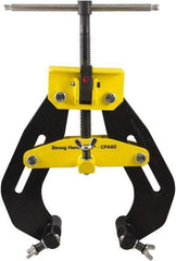 Strong Hand Tools - 17 Lb, 12" Max Opening, 12" Open Throat Depth, 4-1/2" Closed Throat Depth, Cantilever Clamp - Steel Jaw, T-Handle - Industrial Tool & Supply