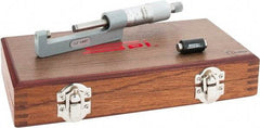 SPI - 1 to 2" Range, Mechanical Hub Micrometer - 0.0001" Graduation, 0.0002" Accuracy, Rotating Spindle - Industrial Tool & Supply
