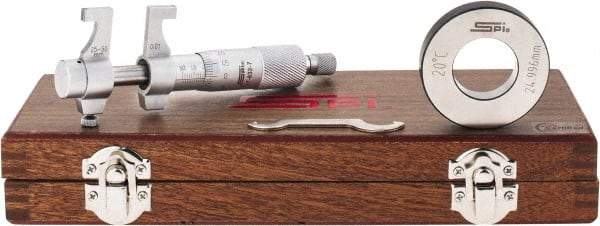SPI - 25 to 50mm, Mechanical Inside Micrometer - 0.01mm Graduation, 0.008mm Accuracy, Ratchet Stop Thimble - Industrial Tool & Supply