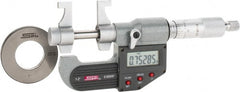 SPI - 1 to 2" Range, 0.00005" Resolution, Ratchet Stop Thimble, Electronic Inside & Tubular Micrometer - Industrial Tool & Supply