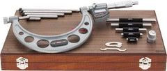 SPI - Electronic, 0 to 6 Range, Carbide Face Interchangeable Anvil Micrometer - 0.0002" Accuracy, 0.00005" Graduation - Industrial Tool & Supply