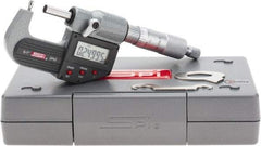 SPI - 0 to 1 Inch Range, 0.00005 Inch Graduation, B Anvil, Ratchet Stop Thimble, Electronic Tube Micrometer - 0.0001 Inch Accuracy, Carbide Face - Industrial Tool & Supply