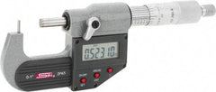 SPI - 0 to 1 Inch Range, 0.00005 Inch Graduation, A Anvil, Ratchet Stop Thimble, Electronic Tube Micrometer - 0.0001 Inch Accuracy, Carbide Face - Industrial Tool & Supply