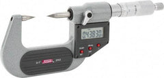 SPI - 1 Inch, Ratchet Stop, Electronic Point Micrometer - Accurate up to 0.0001 Inch, 30° Point Angle - Industrial Tool & Supply