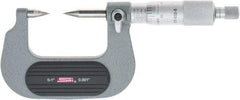 SPI - 1 Inch, Ratchet Stop, Mechanical Point Micrometer - Accurate up to 0.0001 Inch, 30° Point Angle - Industrial Tool & Supply