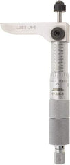 SPI - 0 to 4" Range, 4 Rod, Mechanical Depth Micrometer - Ratchet Stop Thimble, 2-1/4" Base Length, 0.001" Graduation, 4.5mm Rod Diam - Industrial Tool & Supply