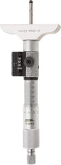 SPI - 0 to 150mm Range, 6 Rod, Mechanical Depth Micrometer - Ratchet Stop Thimble, 63mm Base Length, 0.01mm Graduation, 4.5mm Rod Diam - Industrial Tool & Supply