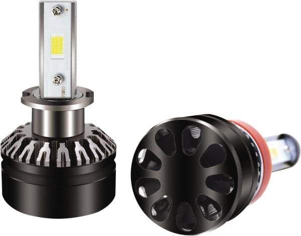 PRO-SOURCE - 5,000 Lumens, 12-24 VDC, H1 LED Headlight - 6500K Cool White Color Scale, 30 Low/High Watt, 30,000 to 50,000 Average Life Hours - Industrial Tool & Supply