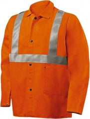 Steiner - Size XL Flame Resistant/Retardant Jacket - Orange, Cotton, Snaps Closure - Industrial Tool & Supply