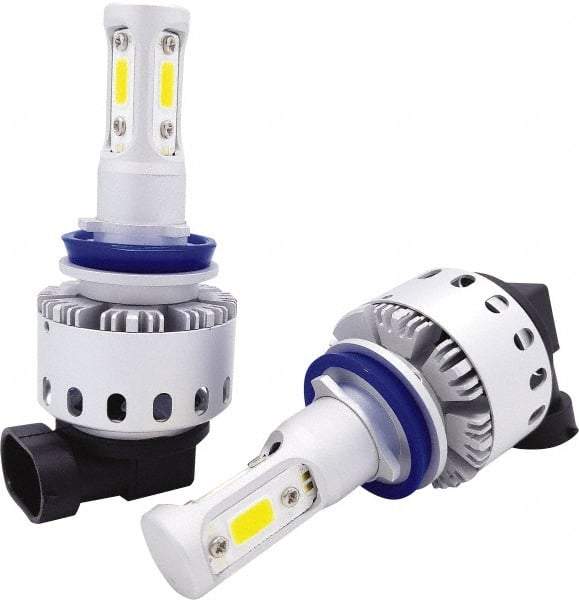 PRO-SOURCE - 5,000 Lumens, 12-24 VDC, H8, H9 & H11 LED Headlight - 6500K Cool White Color Scale, 45 Low/High Watt, 30,000 to 50,000 Average Life Hours - Industrial Tool & Supply