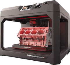 MakerBot - Replicator+ 3D Printer - 6-1/2 x 11-9/16 x 7-9/16", 100 Microns Resolution, PLA, Tough PLA - Industrial Tool & Supply