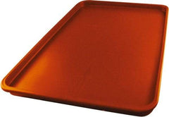 Made in USA - 14-1/4" Long x 9-1/2" Wide x 1-1/4" Deep Lid Tray - Polypropylene - Industrial Tool & Supply