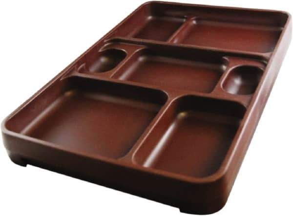 Made in USA - 14-1/4" Long x 9-1/2" Wide x 1-3/4" Deep Tray - Polypropylene - Industrial Tool & Supply