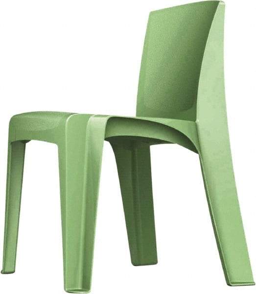Made in USA - Polyethylene Teal Stacking Chair - Teal Frame, 21" Wide x 21" Deep x 30" High - Industrial Tool & Supply