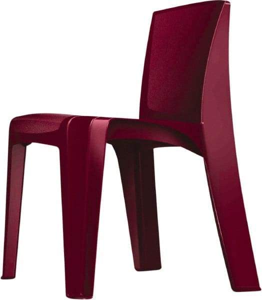 Made in USA - Polyethylene Plum Stacking Chair - Plum Frame, 21" Wide x 21" Deep x 30" High - Industrial Tool & Supply