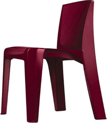 Made in USA - Polyethylene Plum Stacking Chair - Plum Frame, 21" Wide x 21" Deep x 30" High - Industrial Tool & Supply
