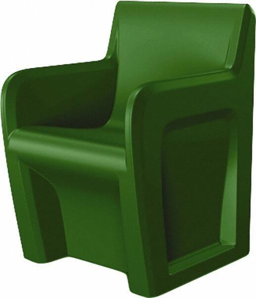 Made in USA - Green Polyethylene Guest Chair - 24" Wide x 33" High - Industrial Tool & Supply