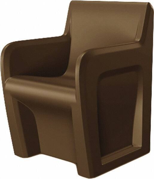 Made in USA - Brown Polyethylene Guest Chair - 24" Wide x 33" High - Industrial Tool & Supply