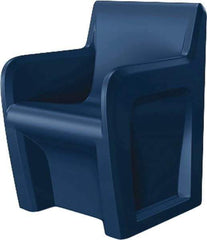 Made in USA - Slate Blue Polyethylene Guest Chair - 24" Wide x 33" High - Industrial Tool & Supply