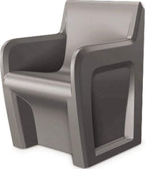 Made in USA - Grey Polyethylene Guest Chair - 24" Wide x 33" High - Industrial Tool & Supply