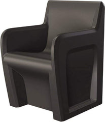 Made in USA - Black Polyethylene Guest Chair - 24" Wide x 33" High - Industrial Tool & Supply