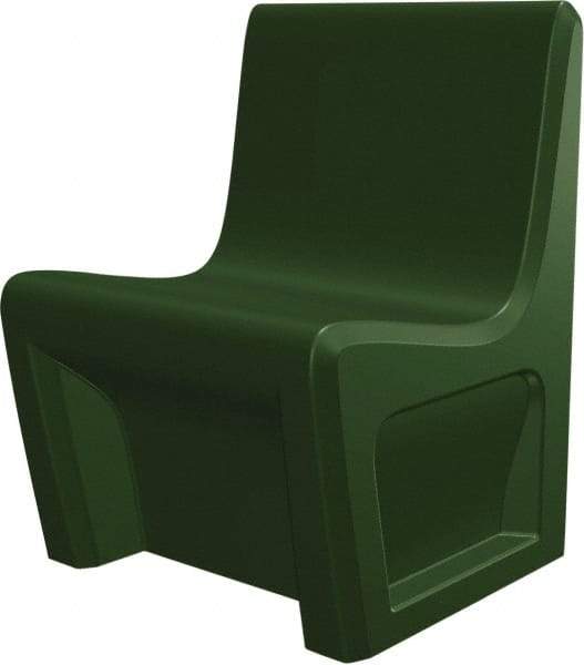 Made in USA - Green Polyethylene Guest Chair - 24" Wide x 33" High - Industrial Tool & Supply