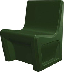 Made in USA - Green Polyethylene Guest Chair - 24" Wide x 33" High - Industrial Tool & Supply
