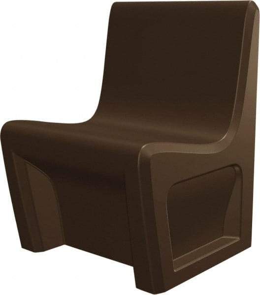 Made in USA - Brown Polyethylene Guest Chair - 24" Wide x 33" High - Industrial Tool & Supply
