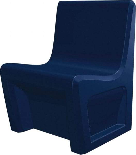 Made in USA - Slate Blue Polyethylene Guest Chair - 24" Wide x 33" High - Industrial Tool & Supply