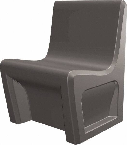 Made in USA - Black Polyethylene Guest Chair - 24" Wide x 33" High - Industrial Tool & Supply